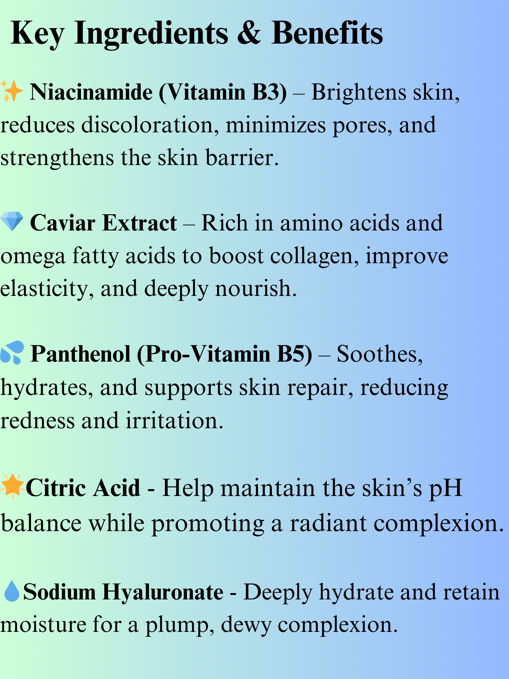 Niacinamide & Caviar Firming Serum